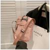 Moda estilo coreano pana moderna marca portátil bolsa cuadrada pequeña verano nuevo elegante estudiante mujer hombro bandolera