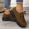 Comercio exterior transfronterizo de talla grande 2024 primavera y verano nuevos zapatos de una sola capa con cordones de talla grande europeos y americanos zapatos casuales de suela gruesa para mujer talla 43