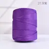 Ligero de 3 mm de Grosor Hilo Hueco Hilo de Seda de Hielo Bolso Tejido a Mano con Ganchillo Cojín Hilo para Sombrero de Sol de Verano