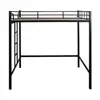 Cama loft que ahorra espacio para apartamento pequeño de una persona con espacio libre debajo de la cama, Cama de hierro en dormitorio de personal, Cama loft de alquiler, Leidezu