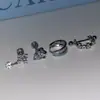 Aretes Hélice Hueso del Oído Colgante Copo de Nieve Cruz Azul Acero de Titanio Aro de Oreja Cruzado en forma de U Apilados con Aretes Azules Dobles de Nicho para Mujer