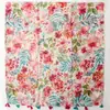 Bufanda de Borla Floral Acuarela Fresca, Estampado Romántico de Rosas, Tacto de Algodón y Lino, Chal de Viaje Protector Solar para Vacaciones