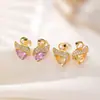 Pendientes de Cisne de Lujo Chapados en Oro de Plata de Ley S925 Yiluyin con Amatista y Citrino, Pendientes de Plata Exquisitos de Nicho