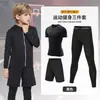Ropa de Entrenamiento de Compresión Infantil Transfronteriza, Ropa de Secado Rápido para Baloncesto de Niños, Traje Deportivo, Ropa para Correr, Danza, Yoga, Hecho a Medida
