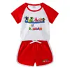 2023 crianças verão novo terno meninos e meninas bebê calças quentes manga curta camiseta shorts casual esportes crianças terno de duas peças