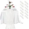 Amazon Transfronterizo Bali Hilo Mantel de Mesa Tela Plegada Fiesta Navideña Boda Decoración Mantel de Mesa Arrugado Venta al por Mayor