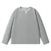 Ropa para Hombre Beijie Otoño 2026 Nueva Camiseta de Manga Larga con Cuello en V de Cuatro Colores Camiseta Holgada para Hombre Top Casual de Pareja