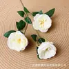 Decoración de Flor Artificial de Rosa de Austin de Tres Cabezas para Boda, Arreglo Floral, Decoración del Hogar, Accesorio para Fotografía, Flor Artificial con Tacto Realista de Alta Gama