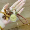 Colgante de Princesa de Lámina de Oro Puro 999 para la Buena Suerte 520 Cadena para Teléfono Encanto de Bolso Llavero Regalo para la Buena Fortuna