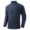 Nueva chaqueta informal de forro polar, ligera y transpirable, suéter de forro polar para correr para hombre de otoño e invierno, chaqueta sudadera de forro polar con media cremallera