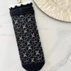 Meias de Renda Femininas para Primavera e Verão jk Meias Fofas e Confortáveis de Comprimento Médio ins Meias Brancas Aconchegantes Tendência Femininas Finas Versáteis