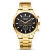 Reloj Megir genuino para hombre, de negocios, de moda, con correa de acero, cronógrafo, resistente al agua, luminoso, de cuarzo, modelo 2150