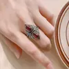 Anillo de Plata Esterlina S925 Estilo Indio-Nepalés Ágata Roja del Sur Turquesa Lapislázuli Anillo de Personalidad Vintage Estilo Palacio