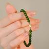 Hebilla magnética nuevo brazalete de jaspe calcedonia verde chino para mujer pulsera exquisita de nicho de lujo ligero de alta gama joyería de mano para mujer