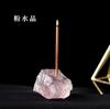 Pedra Crua de Cristal Natural Porta Incenso Rosa Roxo Branco Cristal Bloco de Cristal Queimador de Incenso para Buda Base para Incenso de Buda Pedrinhas de Cristal Atacado