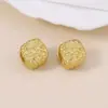 Hebilla de Oreja Cuadrada Tridimensional con Textura Mate Irregular de Lujo Ligero Transfronteriza Estilo Retro Versátil de Nicho para Mujer