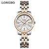 Reloj de Pareja Longbo con Correa de Acero, Reloj de Cuarzo para Hombre y Mujer, Modelo de Venta Caliente Transfronteriza, Calendario, Resistente al Agua, Incrustado con Diamantes, Reloj de Pareja de Alto Valor