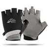 Guantes de pesca finos de verano para hombre, dos dedos expuestos, para llevar, ciclismo, hombres y mujeres, conducción, antideslizantes, fitness, mancuerna, dos dedos expuestos