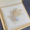 Broche de zircão pérola de casca de trigo Moda coreana versátil corsage pino antiderrapante fivela terno coat acessórios