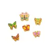 Esperando los mismos accesorios dorados para manualidades esmalte cloisonné mariposa con agujero pasante accesorios de joyería de personalidad creativa