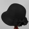 Sombrero de Madre de Mediana Edad Otoño e Invierno Lana Cálido Sombrero de Pescador Mujeres de Mediana Edad y Mayores Abuela Elegante Sombrero de Cubo