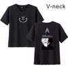 Camiseta de Verão com Gola V de Manga Curta para Casal com Estampa de Animação Jujutsu Kaisen Spell Battle hoodie anime