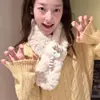 2025 Nuevo Estilo Coreano Lindo Perro de Peluche Bufanda Cruzada para Mujer Otoño e Invierno Cálida y Versátil Protector de Cuello de Moda