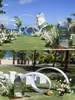 Paneles Decorativos para Bodas con Sombrilla, Curvas de Forma Libre, Olas, Arcos, Espirales y Diseños Versátiles de Tela Elástica para Arreglos de Boda