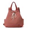 Mochila con cordón de estilo coreano para mujer, bolso de hombro ligero de nailon de gran capacidad y estilo zorro colorido