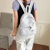 Mochila Plissada de Bolinhas Estilo Coreano 2026 Nova Fofa Com Pingente de Estrela Mochila de Viagem Grande Capacidade Mochila Escolar para Estudante