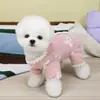 Ropa para Perros para Teddy, Pomerania, Bichón, Perros Pequeños y Gatos, Ropa para Mascotas que Cubre la Panza para Otoño e Invierno, 25 Conjuntos de Polar de Cuatro Patas que Cubren la Panza