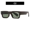 Gafas de sol beige con montura pequeña, gafas de sol de moda para hombre europeas y americanas, gafas de sol decorativas con remaches personalizadas, alta calidad, pasarela