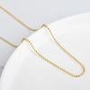 Collar de Cadena Desnuda con Perlas de Arroz Huecas de 1.5 mm Transfronterizo para Mujer Cadena para Clavícula de Acero de Titanio Diseño Versátil Cadena Delgada