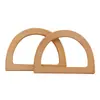 Al por mayor del fabricante Broche Metálico con Forma de D de Madera para Bolso de Mano, Asa de Metal Semicircular para Caja de Regalo, Anillo de Mango de Madera Accesorios para Bolsos