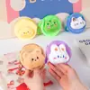 Monedero redondo de felpa de animal de dibujos animados, lindo monedero con cremallera para estudiantes, llavero, mini bolsa portátil para auriculares