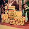 Papel de Presente de Couro Amarelo Papel de Presente de Natal Papel de Decoração de Presente de Natal Aquarela Vintage