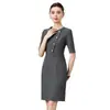 Vestido Profesional de Manga Corta para Mujer Verano 2026, Departamento de Ventas, Ropa de Trabajo para Joyería, Ropa de Trabajo para Recepción de Hotel