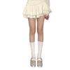 Novedad Primavera y Verano ballecore Estilo Ballet Algodón Delgado Raya Vertical Oreja de Madera Borde Ondulado Cubre Pie Pierna Calcetines Blancos Apilados
