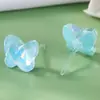 Perforación de Oreja Resina Aretes Pequeños y Pinzas para Oreja, Corazones Dulces y Femeninos, Aretes de Corazón Súper Brillantes y Coloridos, Aretes que No Necesitan Quitarse al Dormir