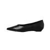 Zapatos planos de mujer de corte bajo de piel de vaca de primera capa, modelo nuevo para todas las estaciones, piel genuina por dentro y por fuera, punta fina, acabado envejecido, zapatos de mujer de corte bajo