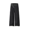 Jeans de Moda Americana Estilo Nuevo Primavera y Otoño para Hombre Nanxia, Pierna Ancha Sueltos de Corte Recto Elegantes Fluidos Largos hasta el Suelo