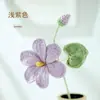 Fio Tricotado à Mão Flor Única Flor de Paulownia Arranjo de Cena de Flores Simulação Decoração de Flores Artificiais Decoração de Casa Fofa Quatro