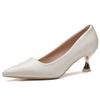 Zapatos de Tacón Alto Franceses para Mujer Stiletto Primavera y Otoño Nuevos Versátiles Zapatos de Boda Dama de Honor Compromiso Xiuhe Melocotón Punta Fina