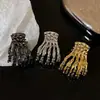 Pinza para el Cabello de Calavera Europea y Americana, Pasador Divertido de Aleación para Mujeres con Personalidad, Flequillo, Pinza Lateral para el Cabello