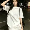 Camiseta básica redonda de algodão puro pesado de Xinjiang, 200g, camiseta branca de manga curta, cor sólida solta, top unissex de manga curta, estilo verão