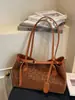 Bolso Tote Versátil Retro de Gran Capacidad para Mujer Moda Otoño e Invierno 2025 Moderno Leopardo de Moda Bolso de Axila de una Sola Compartimento de Gama Alta