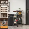 Novo produto: prateleira de armazenamento para lanches, cozinha e geladeira, com posicionamento lateral, design retrátil e carrinho móvel para armazenamento versátil