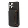 Adequado para capa de celular com porta-cartão para iphone14 14max capa de celular de couro com sensação de pele 14promax capa de celular com folheado lateral