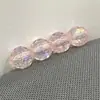 Contas Iridescentes Multifacetadas de Cor Sólida Transparente para Futebol, Contas Globulares Coloridas, Bolas de Luz Coloridas para Bolsas, Pulseiras, Correntes de Mão, Acessórios para Pendurar no Carro DIY