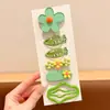 Pinza para el pelo con estampado de leopardo y flores, accesorio para el pelo elegante y exquisito, pinza dulce para flequillo, pinza para el pelo para mechones sueltos, adorno para el pelo elegante y exquisito